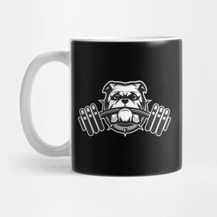 Bulldog Gym Mascot Illustration Mug